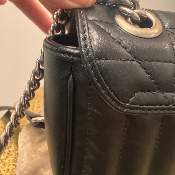 Gucci GG Marmont Matelassé Black Leather Shoulder Bag – w orig Dust Bag box etc - Picture 6 of 16